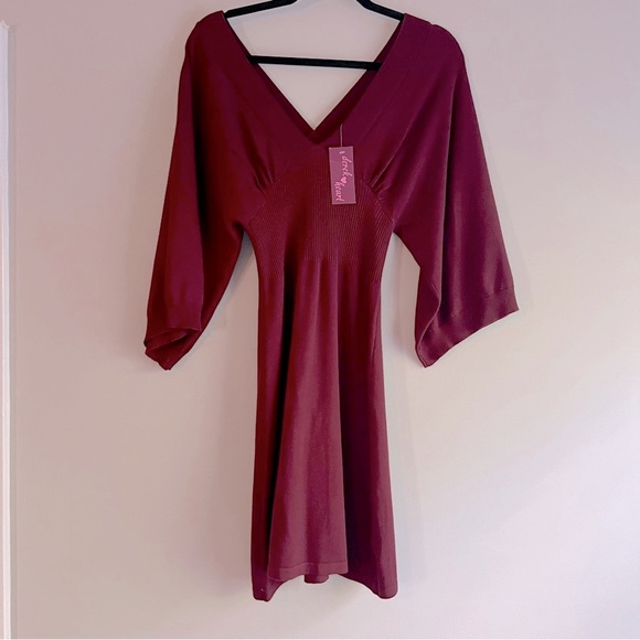 Dresses & Skirts - NWT Maroon Red Derek Heart Size Medium Fall/Winter Dress